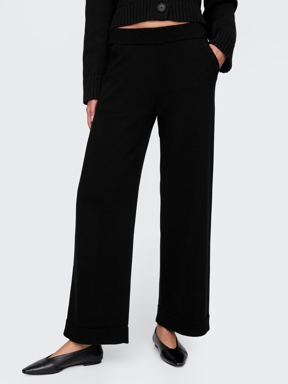 gap 100% cotton relaxed sweater pants